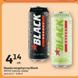 Auchan Napój apple & mint zero sugar Black Energy oferta