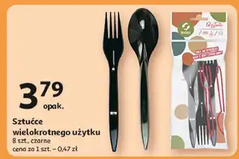 Auchan Sztućce plastikowe czarne Party Time oferta