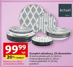 Auchan Serwis stołowy porcelanowy Actuel oferta