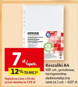 Auchan Koszulki krystaliczne a4 Office Products oferta