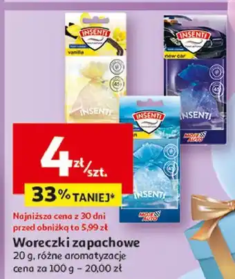 Auchan Woreczek zapachowy ocean Moje Auto Insenti oferta