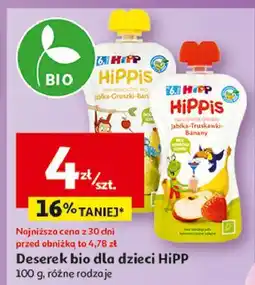 Auchan Mus porzeczka jabłko gruszka banan Hipp oferta