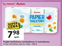 Auchan Papier toaletowy rumiankowy Auchan Różnorodne (Logo Czerwone) oferta