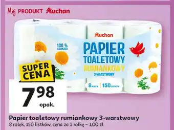 Auchan Papier toaletowy rumiankowy Auchan Różnorodne (Logo Czerwone) oferta