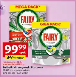 Auchan Kapsułki do zmywarki lemon Fairy Platinum oferta