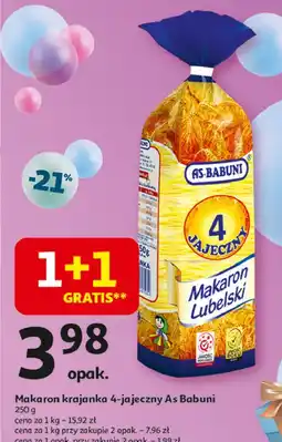 Auchan Makaron 4-jajeczny krajanka As-Babuni Lubelski oferta