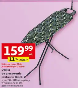 Auchan Deska do prasowania exclusive black 38 x 120 cm oferta