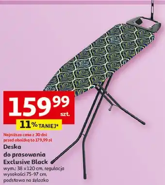 Auchan Deska do prasowania exclusive black 38 x 120 cm oferta