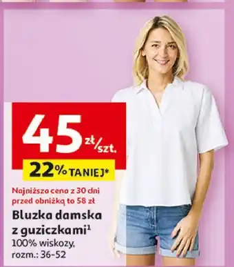 Auchan Bluzka damska z guzikami 36-52 oferta