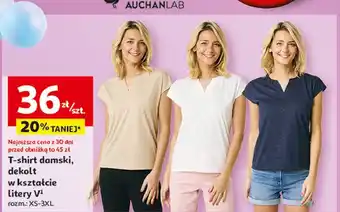 Auchan T-shirt damski basic xs-3xl oferta