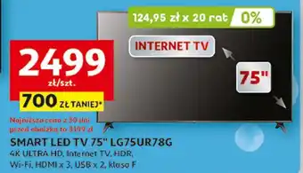 Auchan Telewizor 75'' 75ur78g Lg oferta