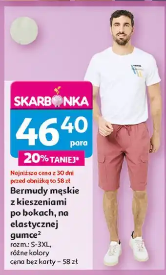 Auchan Bermudy męskie s-3xl oferta