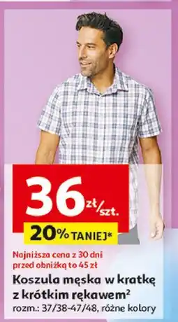 Auchan Koszula męska w kratkę oferta