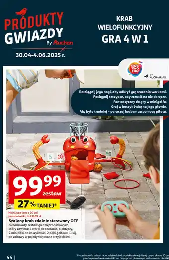 Auchan Szalony krab One Two Fun oferta