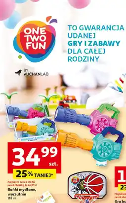 Auchan Wyrzutnia do baniek mydlanych 42 cm One Two Fun oferta
