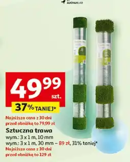 Auchan Sztuczna trawa 3 x 1 m gr. 30 mm oferta
