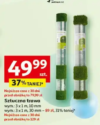 Auchan Sztuczna trawa 3 x 1 m gr. 30 mm oferta