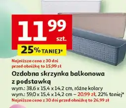 Auchan Skrzynka balkonowa z podstawką 59 x 15.4 14.2 cm oferta
