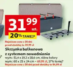 Auchan Skrzynka balkonowa z systemem nawadniania 60 x 25 24 cm oferta