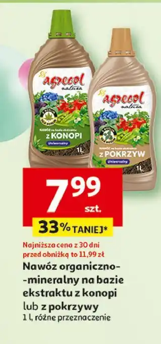 Auchan Nawóz z pokrzyw do roślin domowych Agrecol Natura oferta