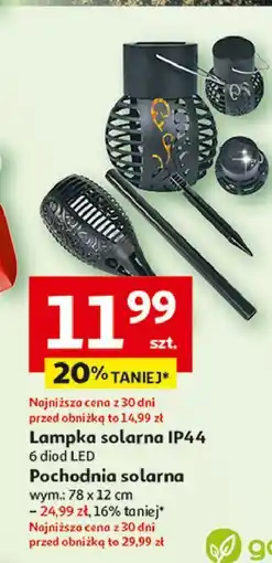 Auchan Pochodnia solarna 78 x 12 cm Garden Star oferta