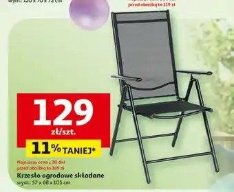 Auchan Krzesło ogrodowe składane oferta