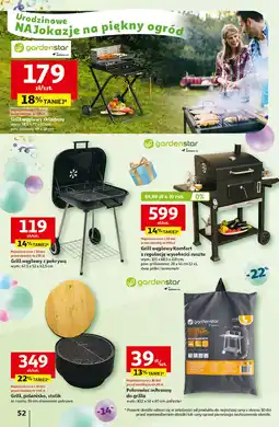 Auchan Grill węglowy składany 58.5 x 70 82 cm Garden Star oferta
