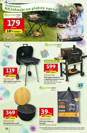 Auchan Grill węglowy składany 58.5 x 70 82 cm Garden Star oferta