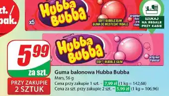 Dino Guma do żucia truskawkowa Hubba bubba oferta