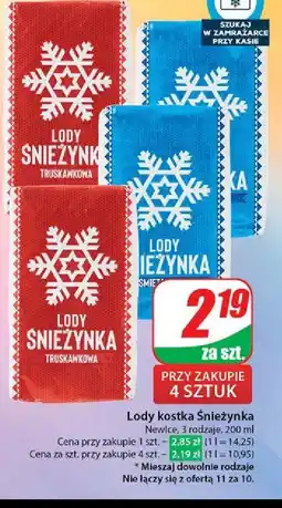 Dino Lody śnieżynka czekoladowe Śnieżynka oferta