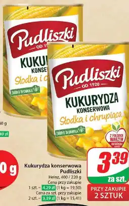 Dino Kukurydza konserwowa słodka i chrupiąca Pudliszki oferta