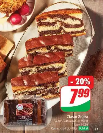 Dino Ciasto zebra Janczewscy oferta