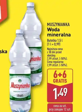 ALDI Woda mineralna Muszynianka oferta