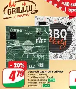 Dino Serwetki papierowe grillowe 33 x cm oferta
