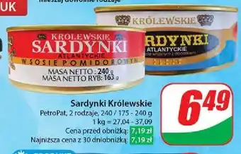 Dino Sardynka królewska w oleju Petropat oferta