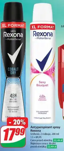 Dino Antyperspirant Rexona Men Cobalt Dry oferta