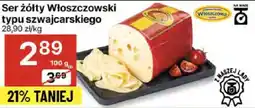Delikatesy Centrum Ser żółty Włoszczowski typ szwajcarski 100g Delikatesy Centrum oferta
