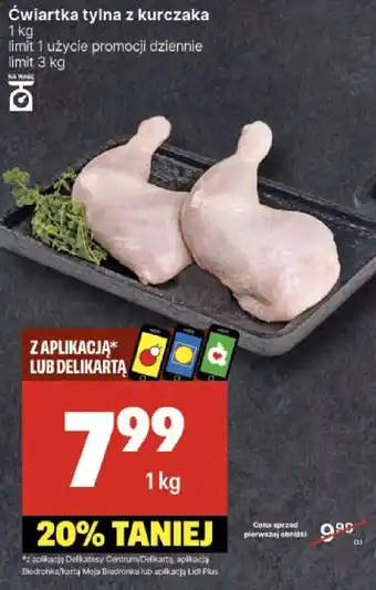 Delikatesy Centrum Ćwiartka tylna z kurczaka 1kg Delikatesy Centrum oferta