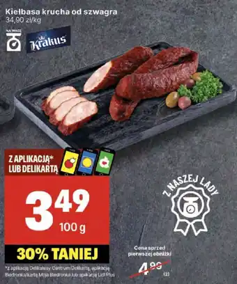 Delikatesy Centrum Kiełbasa krucha od szwagra 100g Krakus oferta