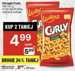 Delikatesy Centrum Chrupki Curly 100g Lorenz oferta