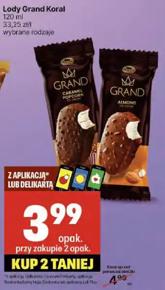 Delikatesy Centrum Lody Grand Koral 120ml oferta
