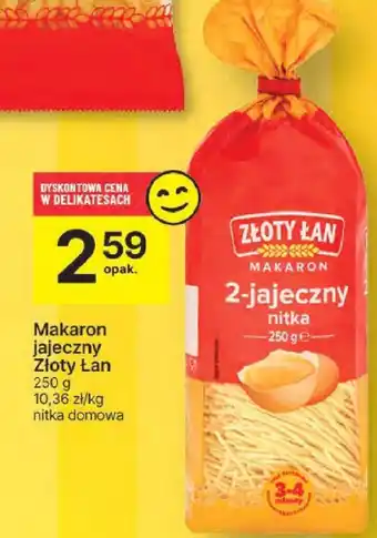 Delikatesy Centrum Makaron jajeczny Złoty Łan 250g oferta