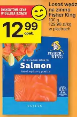 Delikatesy Centrum Łosoś wędzony na zimno Fisher King 100g oferta