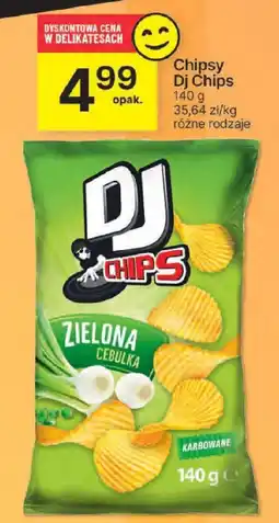 Delikatesy Centrum Chipsy Dj Chips zielona cebulka 140g oferta