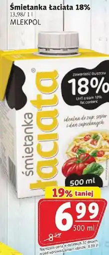 Prim Market Śmietanka łaciata 18% 500ml Mlekpol oferta