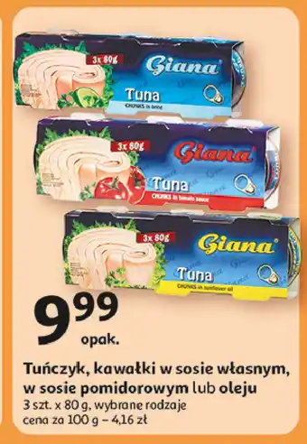 Auchan Tuńczyk kawałki w oleju Giana oferta