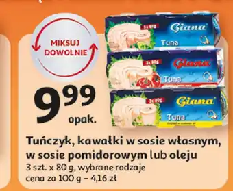 Auchan Tuńczyk kawałki w oleju Giana oferta