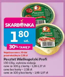 Auchan Pasztet z drobiem i pomidorami Profi wielkopolski oferta
