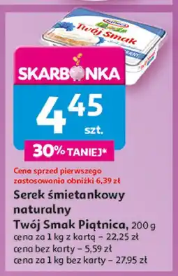 Auchan Serek śmietankowy naturalny Piątnica twój smak oferta