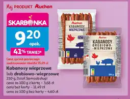 Auchan Kabanosy wieprzowe Auchan różnorodne (logo czerwone) oferta